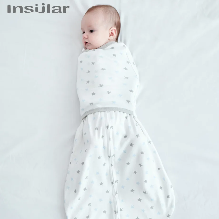 Insular Anti Startle Baby Four Seasons Pure Cotton Thin Anti Kicking Quilt Baby Single Layer Swaddling Towel