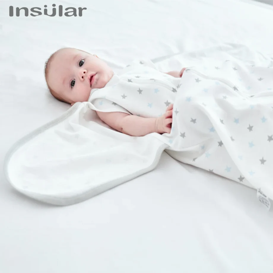 Insular Anti Startle Baby Four Seasons Pure Cotton Thin Anti Kicking Quilt Baby Single Layer Swaddling Towel