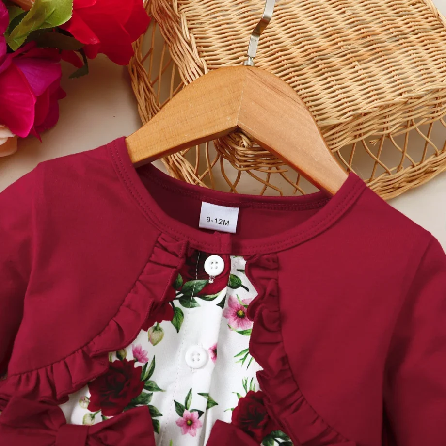 Autumn And Winter 1-2Years Old Baby Girls Dress Long Sleeve Newborn Baby Girl Princess Outfit