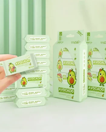 Cute Soft Baby Wet Wipes Hand Mouth Cleaning Disposable Baby Gentle Wipes Large Pack High Quality Mini Portable Wipes Babies