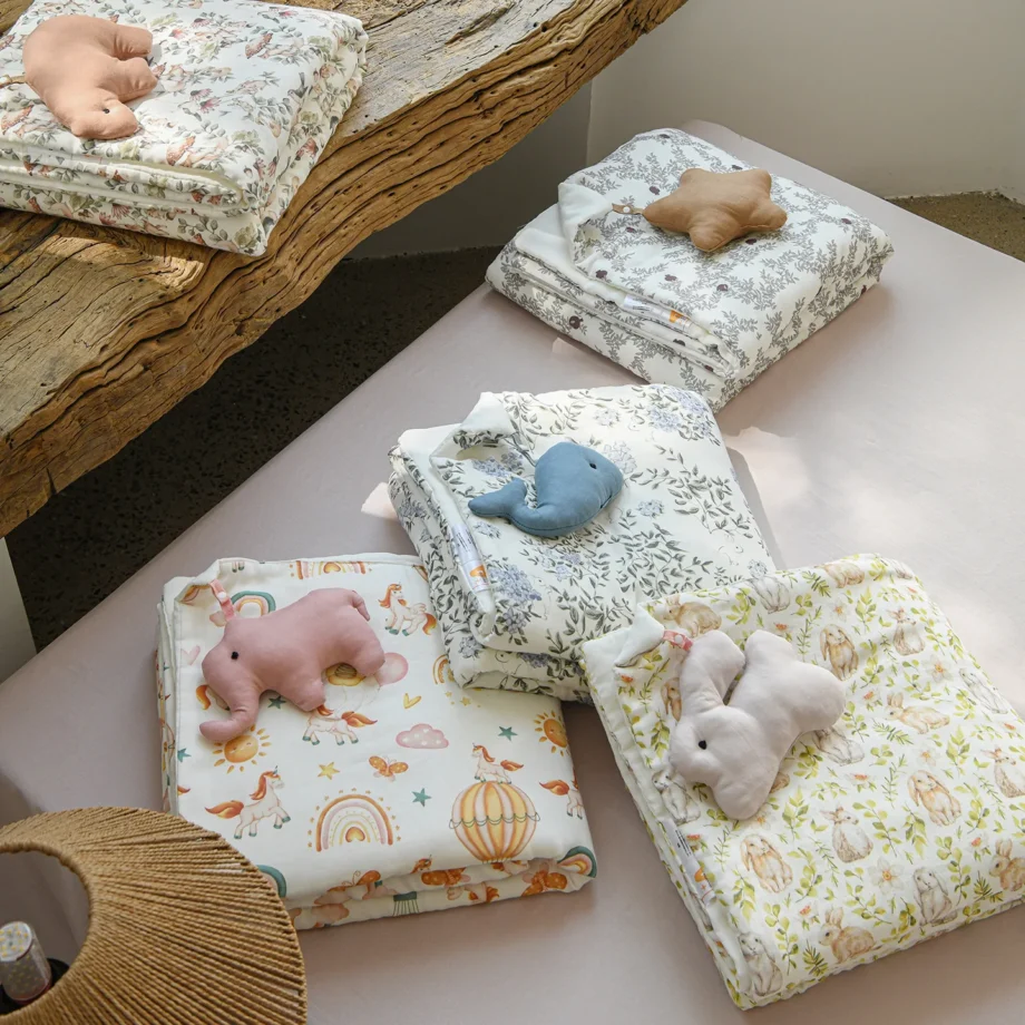 Bamboo Cotton Baby Quilt Summer Blanket for Newborn Kindergarten Baby Nap Cover All Seasons Universal Kids Quilts Soft Bedding