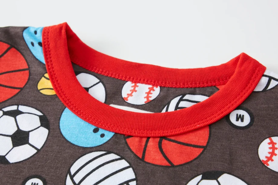 4 Seasons Kids Cotton Loungewear Set Cartoon Full Print Long Sleeve Pajamas Playwear Daywear for Boys Girls 1-8 Years Old
