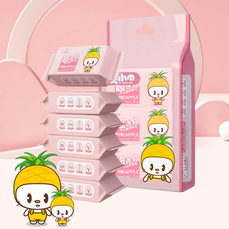 Soft Baby Wet Wipes Large Pack Disposable Freshing Cleaning Wipes Hand Mouth Cleaning High Quality Mini Portable Wipes Babies