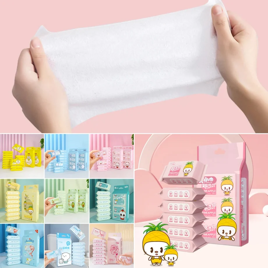 Soft Baby Wet Wipes Large Pack Disposable Freshing Cleaning Wipes Hand Mouth Cleaning High Quality Mini Portable Wipes Babies