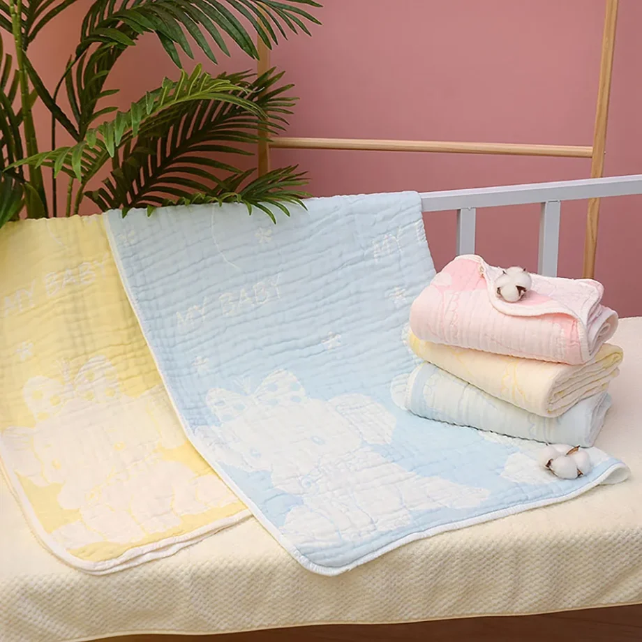 Soft Milk Cotton Baby Bath Towel Swaddling Bunny Elephant Cartoon Blanket Infants and Toddler Kindergarten Daycare and Bath Time