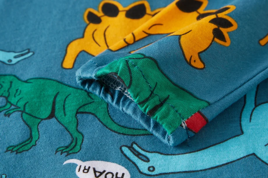 Kids Pajama Set 100% Cotton Soft Dinosaur Print Loungewear Long Sleeve Pjs Sleepwear for Toddler Boys Girls Age 1-8 Years