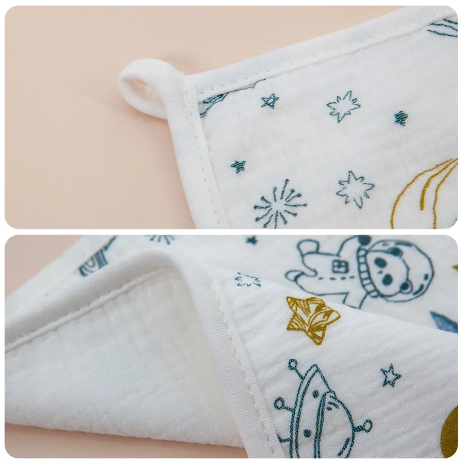 2Pcs/Set Baby Wash Towel 25*25Cm Newborn Blanket For Girls Boys Wash Face Handkerchief Reusable Soft Cotton Gauze Saliva Towel