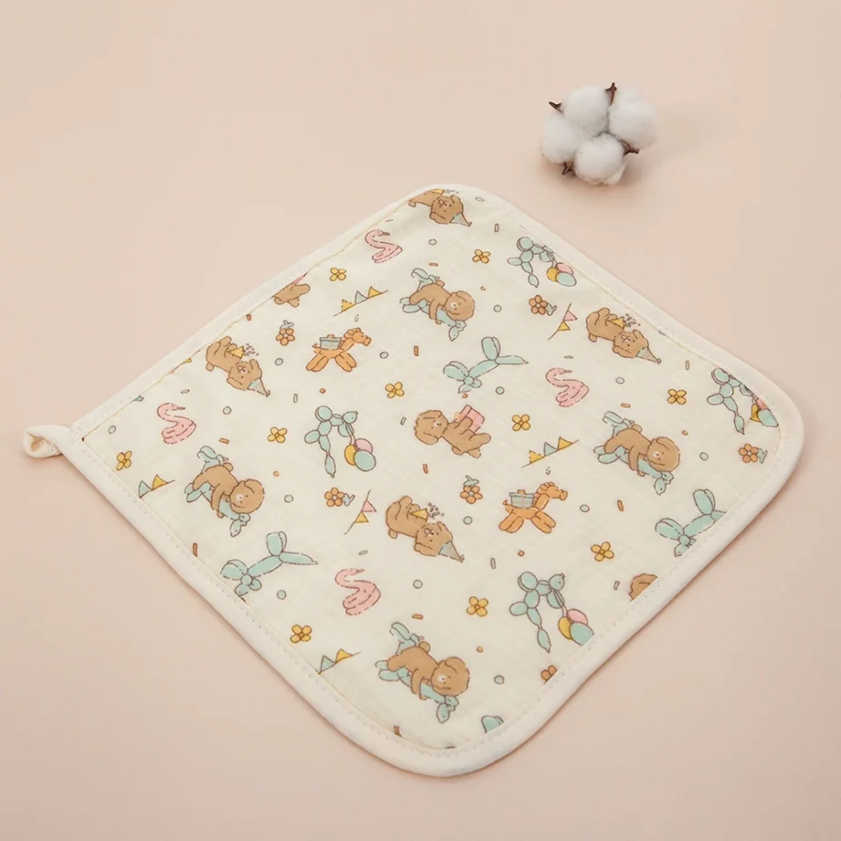 2Pcs/Set Baby Wash Towel 25*25Cm Newborn Blanket For Girls Boys Wash Face Handkerchief Reusable Soft Cotton Gauze Saliva Towel