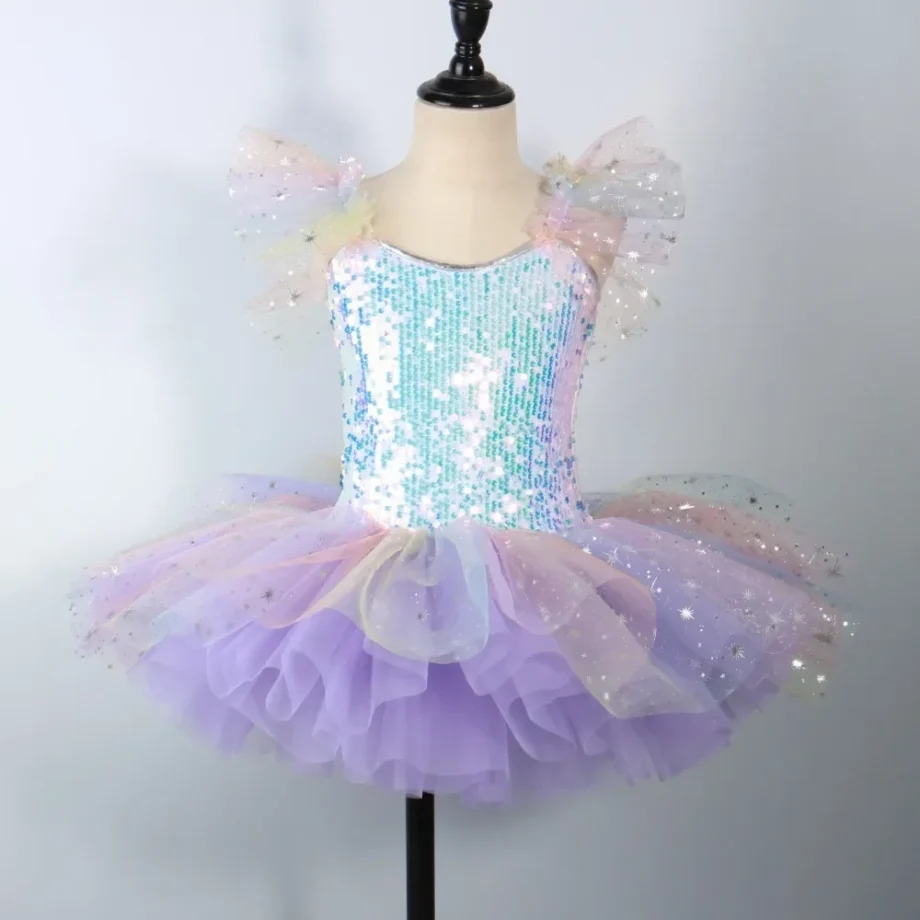 Show Tutu Baby Ballet Princess Fairy Children Clothing Children's Day Casual Summer Girls Dress Kids Clothes Dance Wear Stage