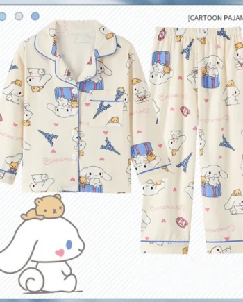 2pcs Kid's Cinnamorolls Pajamas, Long Sleeve Top & Pants Set, Kuromis Print Loungewear, Comfy Casual Set, Girl's Clothes