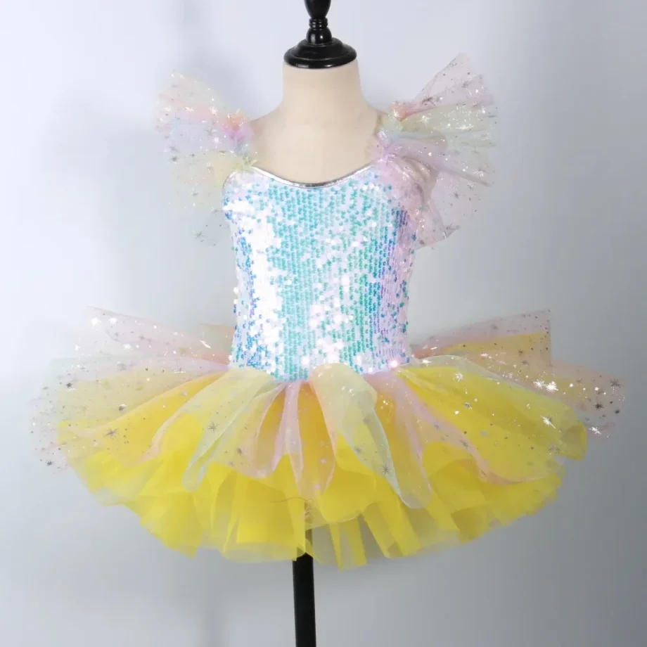 Show Tutu Baby Ballet Princess Fairy Children Clothing Children's Day Casual Summer Girls Dress Kids Clothes Dance Wear Stage