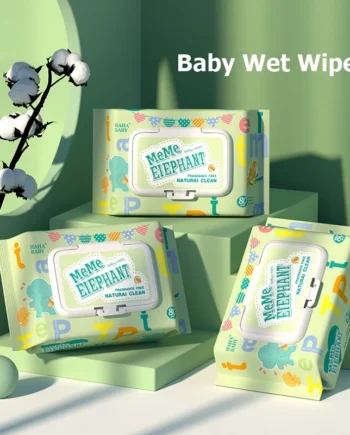 10 Packs Large Capacity 80Sheets Refill Type Thick Cap Type Embossing Wet Baby Wipes Children Adult Mother-To-Be Student