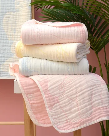 Soft Milk Cotton Baby Bath Towel Swaddling Bunny Elephant Cartoon Blanket Infants and Toddler Kindergarten Daycare and Bath Time