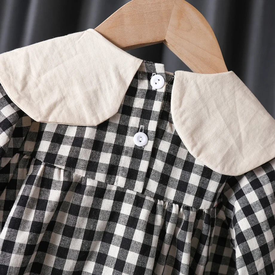 Spring fall toddler kids Girls' Clothes baby Bow Long sleeved Dresses costume for children Girl clothing outer Wear Casual Dress
