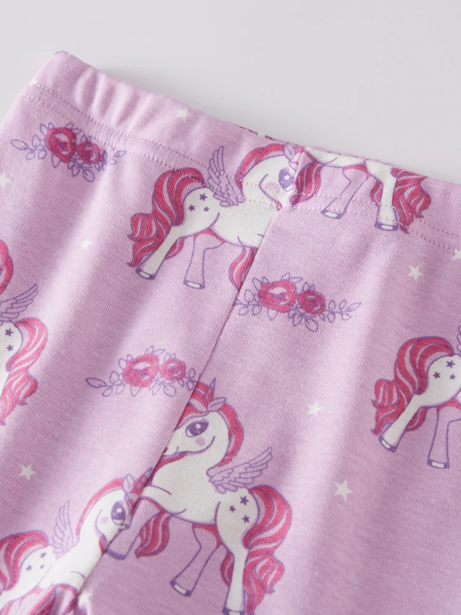 Unicorn Pajamas Set for Girls 2-8Y 100Cotton Long Sleeve Sleepwear Pink Kids Loungewear All-Season Air Conditioning Home Clothes