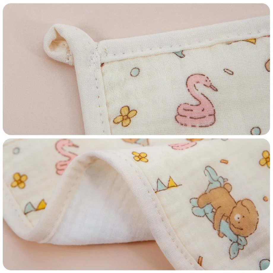 2Pcs/Set Baby Wash Towel 25*25Cm Newborn Blanket For Girls Boys Wash Face Handkerchief Reusable Soft Cotton Gauze Saliva Towel
