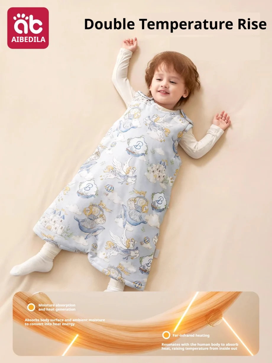 AIBEDILA Baby Sleep Sack Cotton Newborn Sleeveless Sleep Bag Soft Cozy Kids Wearable Blanket Boys Girls Sleeping Sack 0-15T