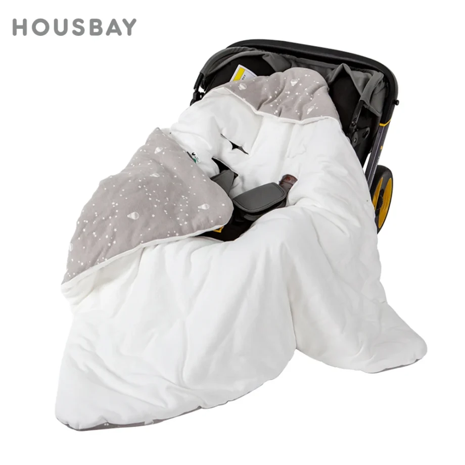Baby Wrap Blanket For The Newborn With Windproof Hooded In A Infant Car Seat Winter Warm Envelope For Discharge 0-12 Months