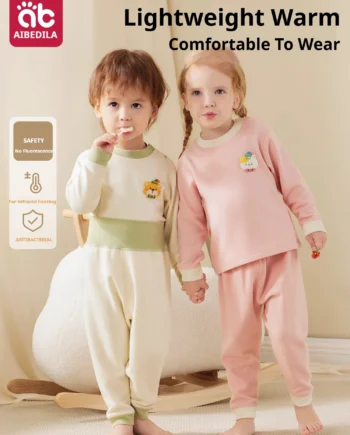 AIBEDILA Toddler Pajamas Set Antibacterial Soft Warm Long Sleeve Snug-Fit Girls' Pajama Kids Sleepwear 12M-5T Boys' Clothing