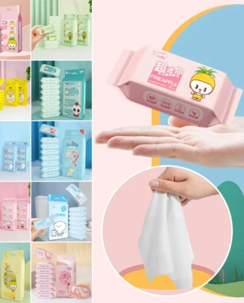 Soft Baby Wet Wipes Hand Mouth Cleaning Disposable Freshing Cleaning Wipes Large Pack High Quality Mini Portable Wipes Babies