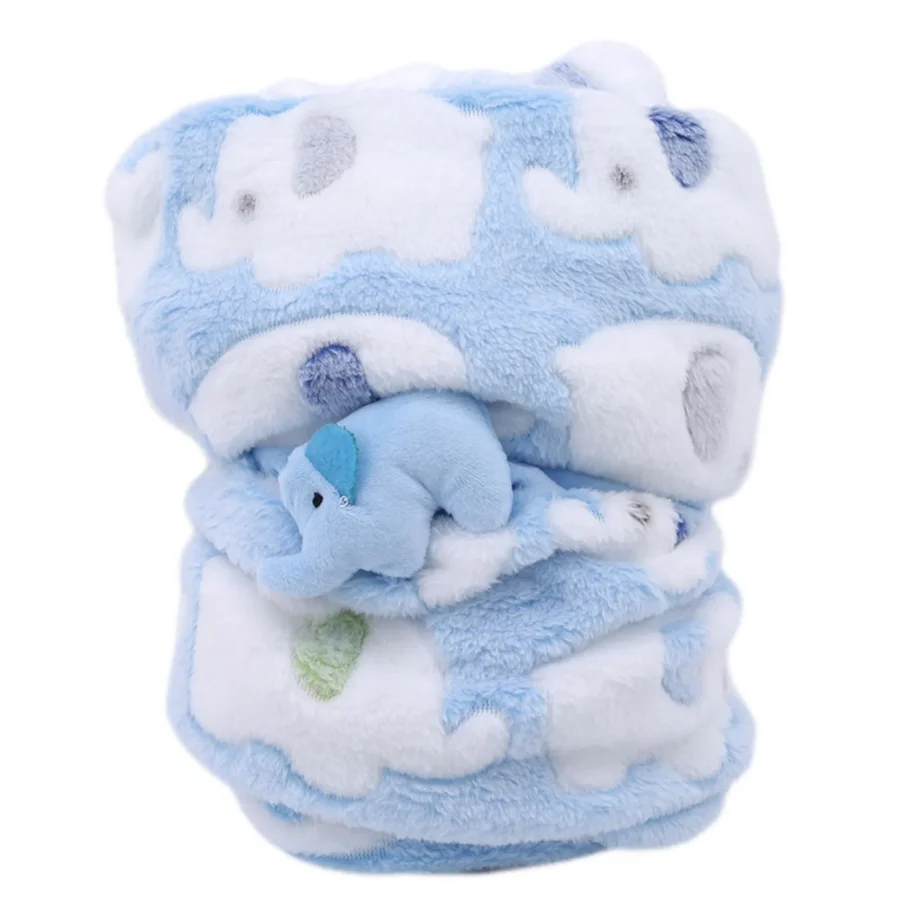 Baby Blanket & Swaddling Newborn Thermal Soft Fleece Blanket Flannel Quilt Infant Bedding Swaddle Wrap Winter Solid Bedding Set