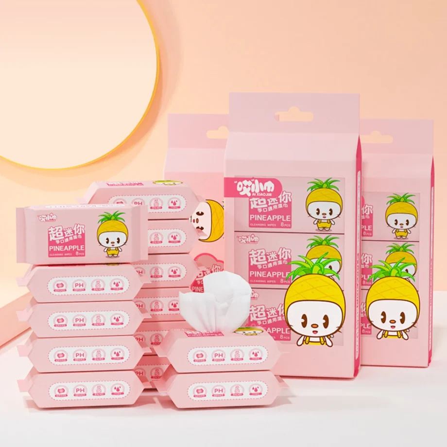 Soft Baby Wet Wipes Large Pack Hand Mouth Cleaning Freshing Cleaning Wipes High Quality Disposable Mini Portable Wipes Babies