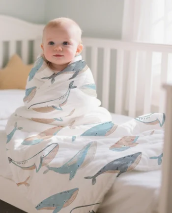 1Pc 150x110cm Baby Summer Quilt,Summer Cool Comforter for Children Silky Smooth and Breathable Blanket Sleeping Nap Quilt