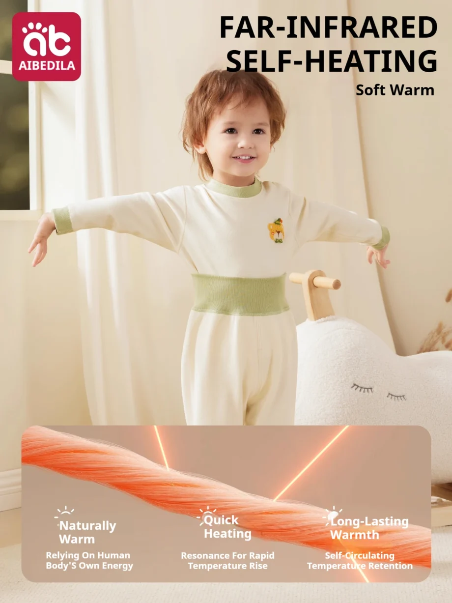 AIBEDILA Toddler Pajamas Set Antibacterial Soft Warm Long Sleeve Snug-Fit Girls' Pajama Kids Sleepwear 12M-5T Boys' Clothing