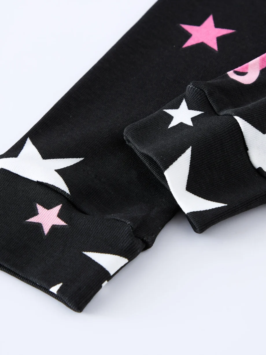 Girls' Nightwear Set - Space Theme Cotton Pajamas Breathable & Comfortable 2-8 Years Kids Loungewear 100% Cotton Kids Sleepwear