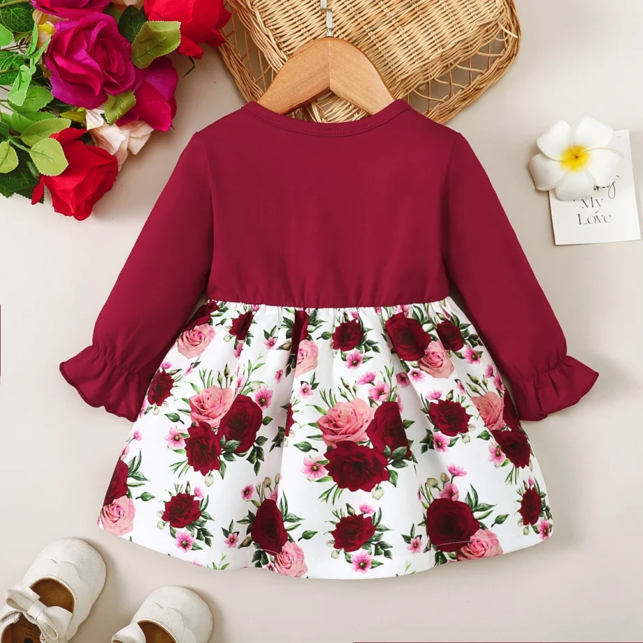 Autumn And Winter 1-2Years Old Baby Girls Dress Long Sleeve Newborn Baby Girl Princess Outfit