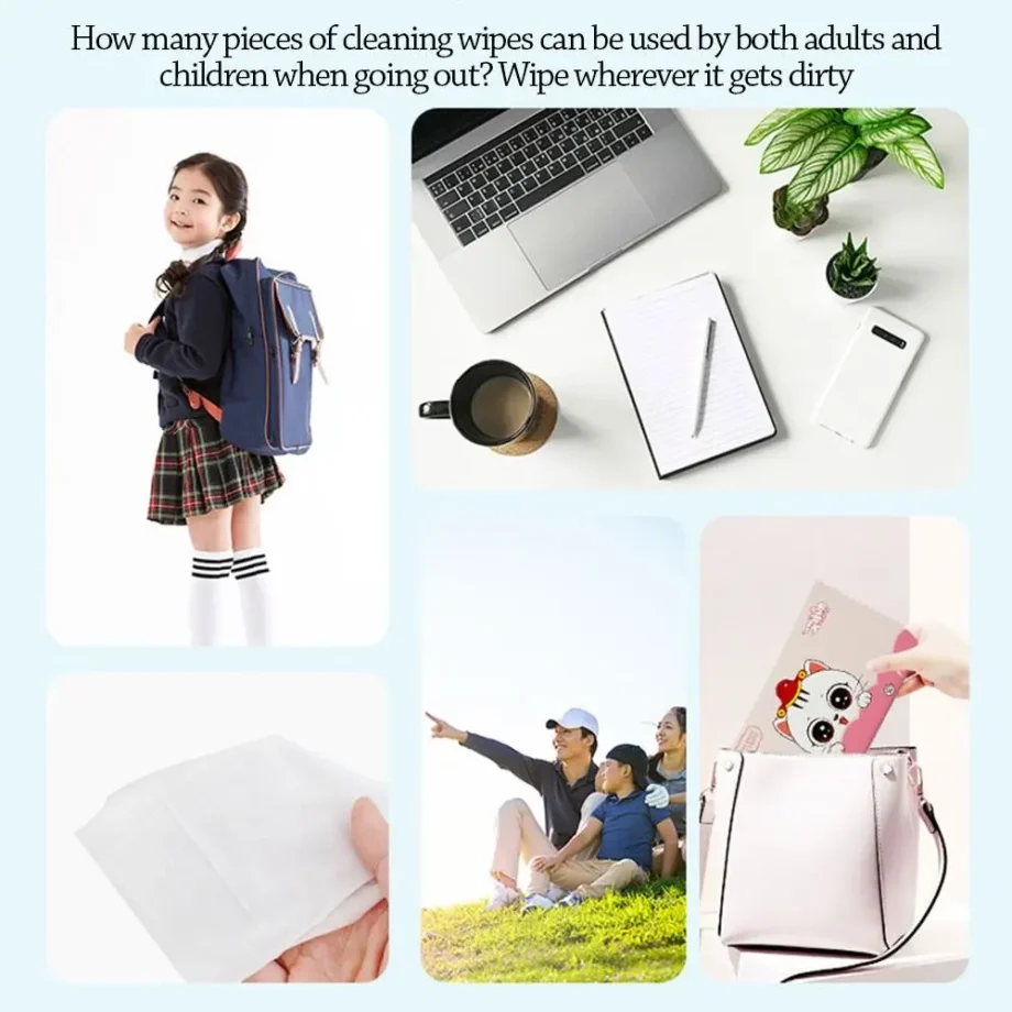 50pcs Baby Wet Wipes Disposable Portable Toilet Wet Wipes Swabs Pads Hand Cleaning Disinfection Safe Outdoor Practicality