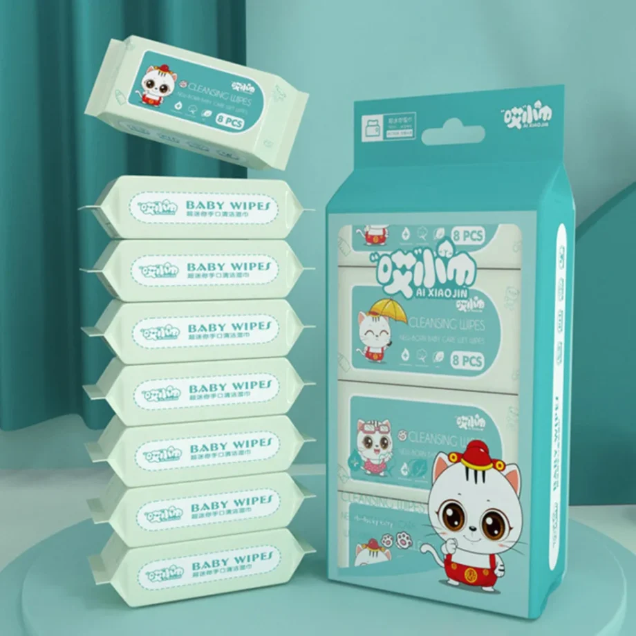 Cute Soft Baby Wet Wipes Large Pack Hand Mouth Cleaning Freshing Cleaning Wipes Disposable High Quality Baby Gentle Wipes Babies