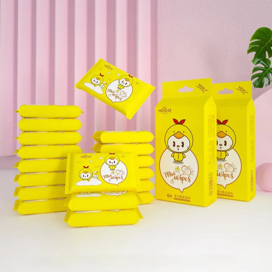 Cute Soft Baby Wet Wipes Large Pack Hand Mouth Cleaning Freshing Cleaning Wipes Disposable High Quality Baby Gentle Wipes Babies