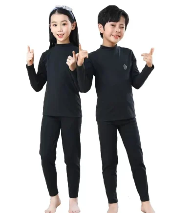 Autumn Winter Thermal Underwear Suit Girls Clothing Sets Boys Pajama Sets Baby No Trace Warm Sleepwear Candy Colors Kids Clothes