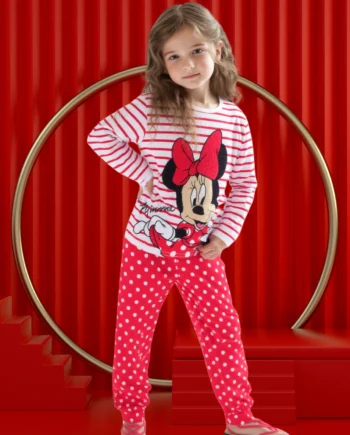 New Kids Pajama Set Cotton Soft minnie Print Loungewear Long Sleeve Pjs Sleepwear for Toddler Boys Girls