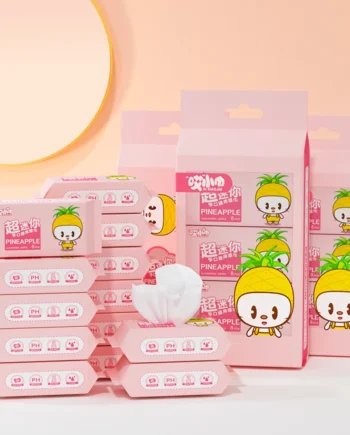 Cute Soft Baby Wet Wipes Hand Mouth Cleaning Disposable Freshing Cleaning Wipes High Quality Large Pack Baby Gentle Wipes Babies