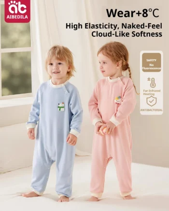 AIBEDILA Baby Pajamas Kids Split-legged Sleep Sack Soft Children's Sleeping Bag Thick Warm Sleepwear Wearable Blanket Bodysuit﻿