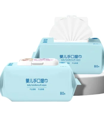 80pcs Baby Specific Cleaning Wipes Baby Hand and Mouth Wet Wipes Portable Moisturizing Face and Hand Wipes On the Go Skin Care