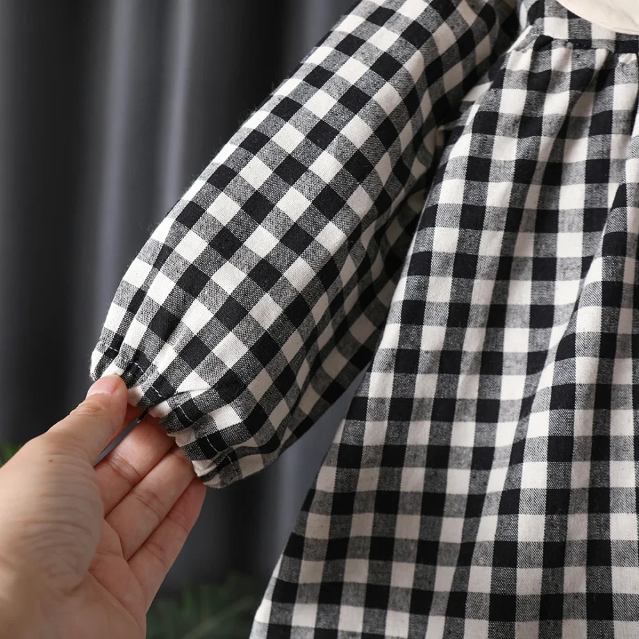 Spring fall toddler kids Girls' Clothes baby Bow Long sleeved Dresses costume for children Girl clothing outer Wear Casual Dress