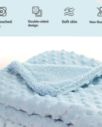 Baby Blanket & Swaddling Newborn Thermal Soft Fleece Blanket Winter Solid Bedding Set Cotton Quilt Infant Bedding Swaddle Wrap